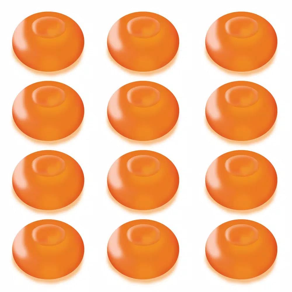 LUMABASE Orange Floating Blimp LED Lights, Waterproof Battery Operated Decorative Lights (12-Count)
