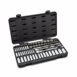 GearWrench 76-Piece 1/4 in. and 3/8 in. Drive 12-Point SAE/Metric Mechanics Tool Set thumbnail 2