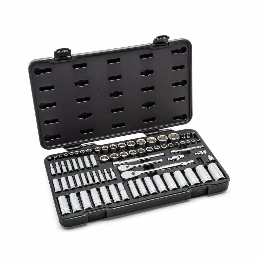 GearWrench 76-Piece 1/4 in. and 3/8 in. Drive 12-Point SAE/Metric Mechanics Tool Set