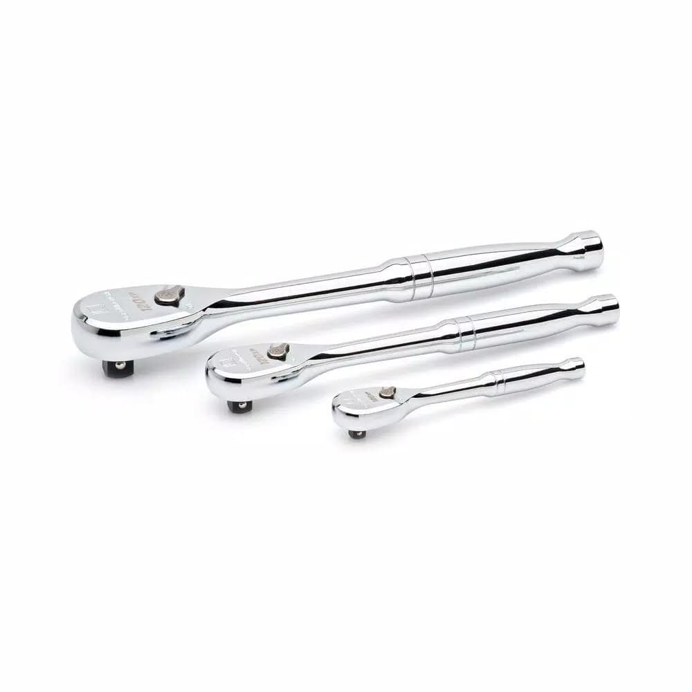 GearWrench 120XP Teardrop Ratchet Set, 3-Piece (1/4 in., 3/8 in., 1/2 in. Drive)