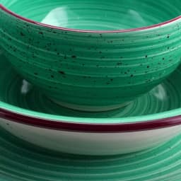 Gibson Home 28-Piece Speckle Stoneware Dinnerware Set, Assorted Colors thumbnail 2