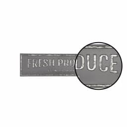 LITTON LANE Fresh Produce From Local Farm Iron Decorative Sign - Rustic Farmhouse Wall Decor thumbnail 3