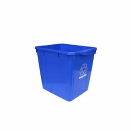 Enviro World 15 Gal. Blue Recycling Bin with Built-in Handles thumbnail 1