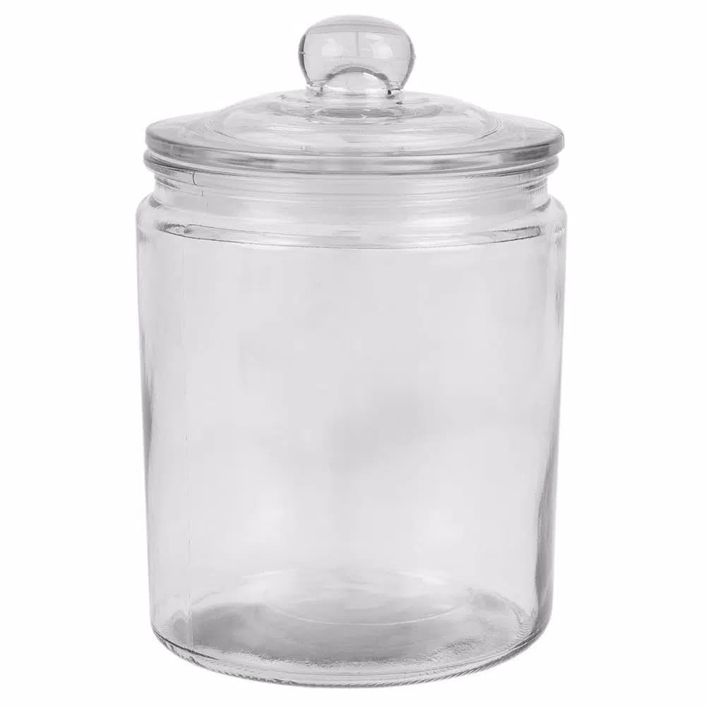 Unbranded Renaissance Collection Medium Glass Canister with Easy Grab Knob