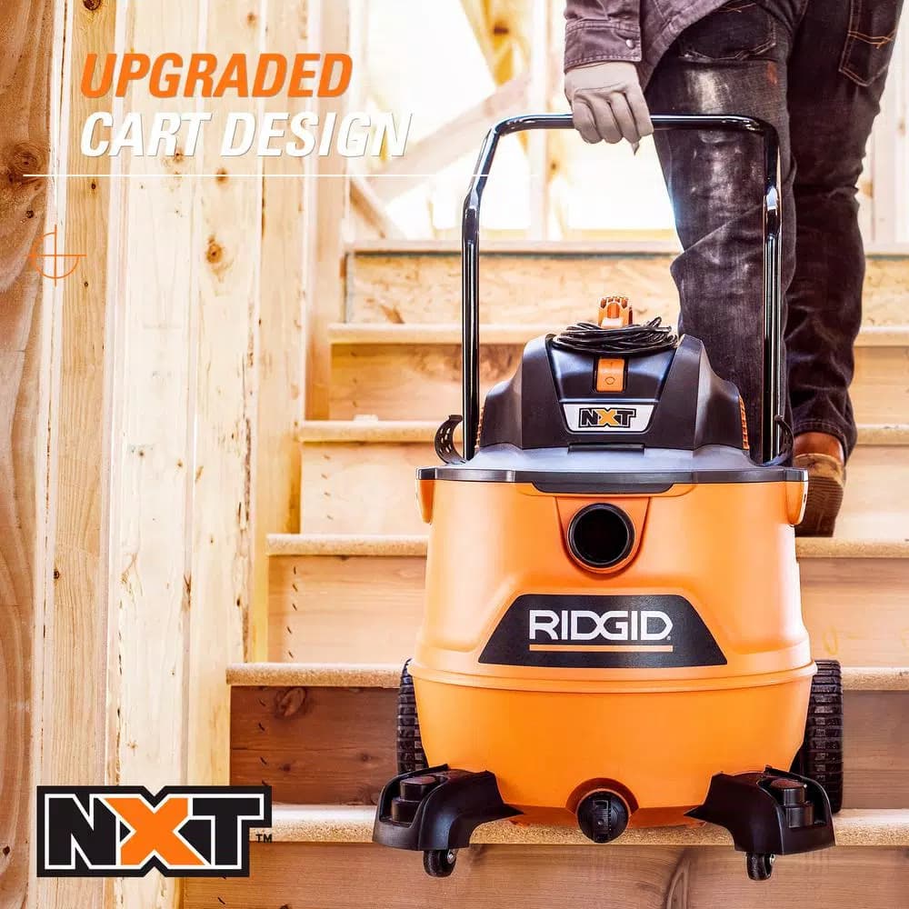 RIDGID 16 Gal. 6.5 Peak HP NXT Wet/Dry Shop Vacuum with Accessory Cart and Locking Tools