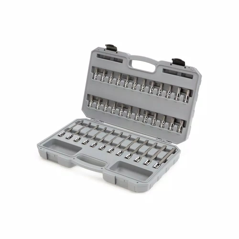TEKTON 3/8 in. Drive Torx and Tamper-Resistant Torx Bit Socket Set, 36-Piece