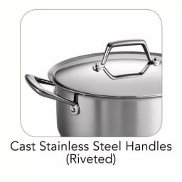 Tramontina Gourmet 18/10 Stainless Steel Prima 6 Qt. Sauce Pot with Lid thumbnail 3