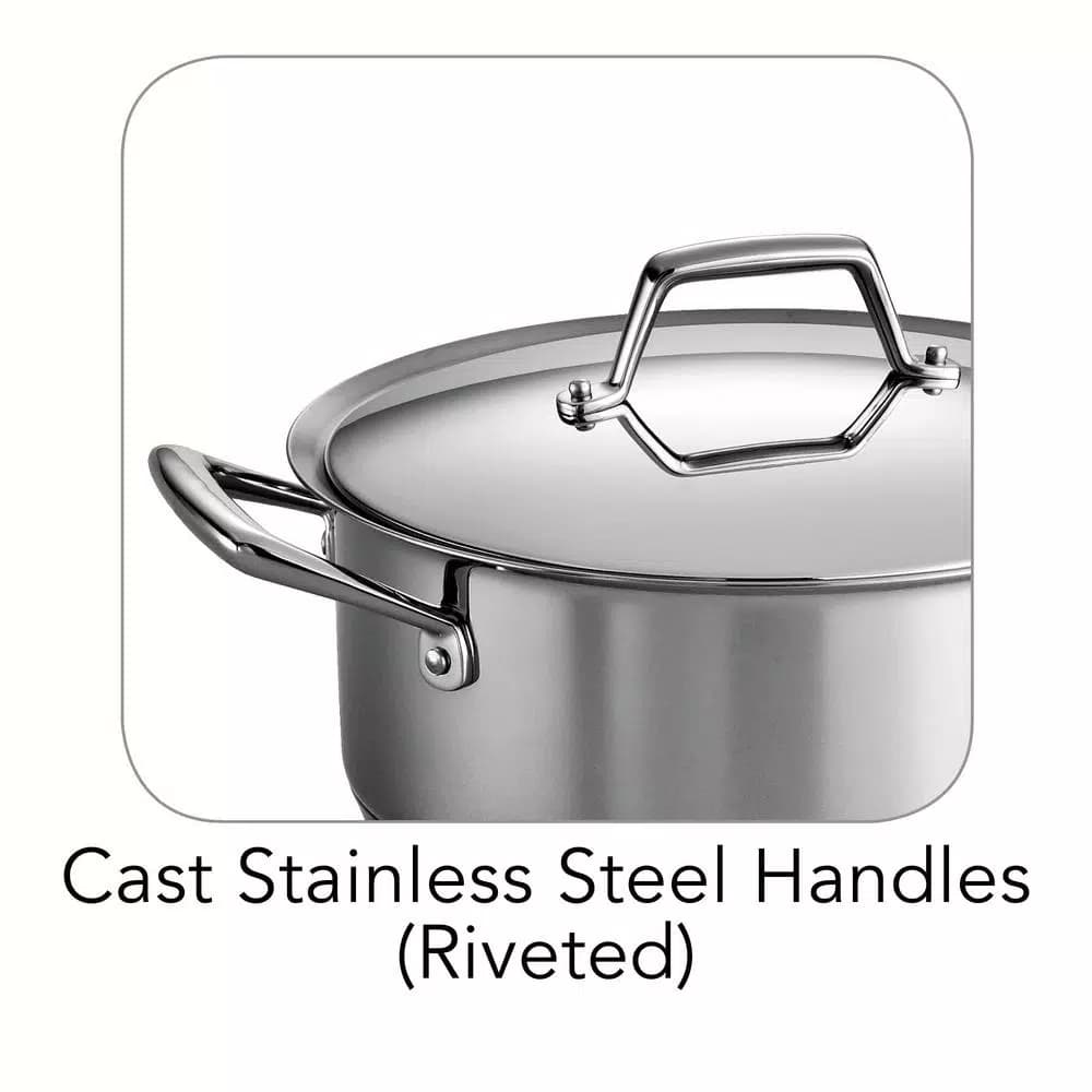 Tramontina Gourmet 18/10 Stainless Steel Prima 6 Qt. Sauce Pot with Lid