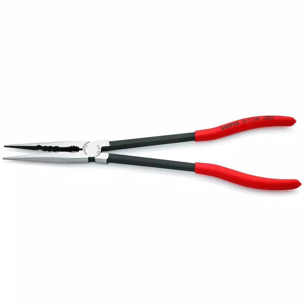KNIPEX 11 in. Extra Long Straight and Angled Needle Nose Pliers Set with Storage Pouch