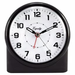 Equity by La Crosse Large 4.72 in. Black Analog Alarm Table Clock with Night Vision Technology thumbnail 6