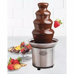Nostalgia 4-Tier Chocolate Fondue Fountain with Stainless Steel Base, 2 lb. Capacity thumbnail 1