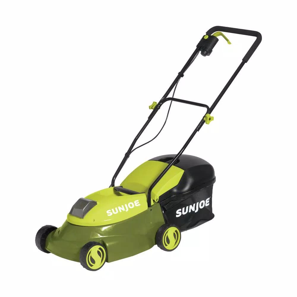 Sun Joe 28V Brushless Cordless Walk-Behind Push Mower Kit with 5 Ah Battery and Charger, 14 in. Cutting Width