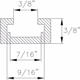 POWERTEC 48 in. Universal Stepped T-Track with 2 Hold-Down Clamps thumbnail 3