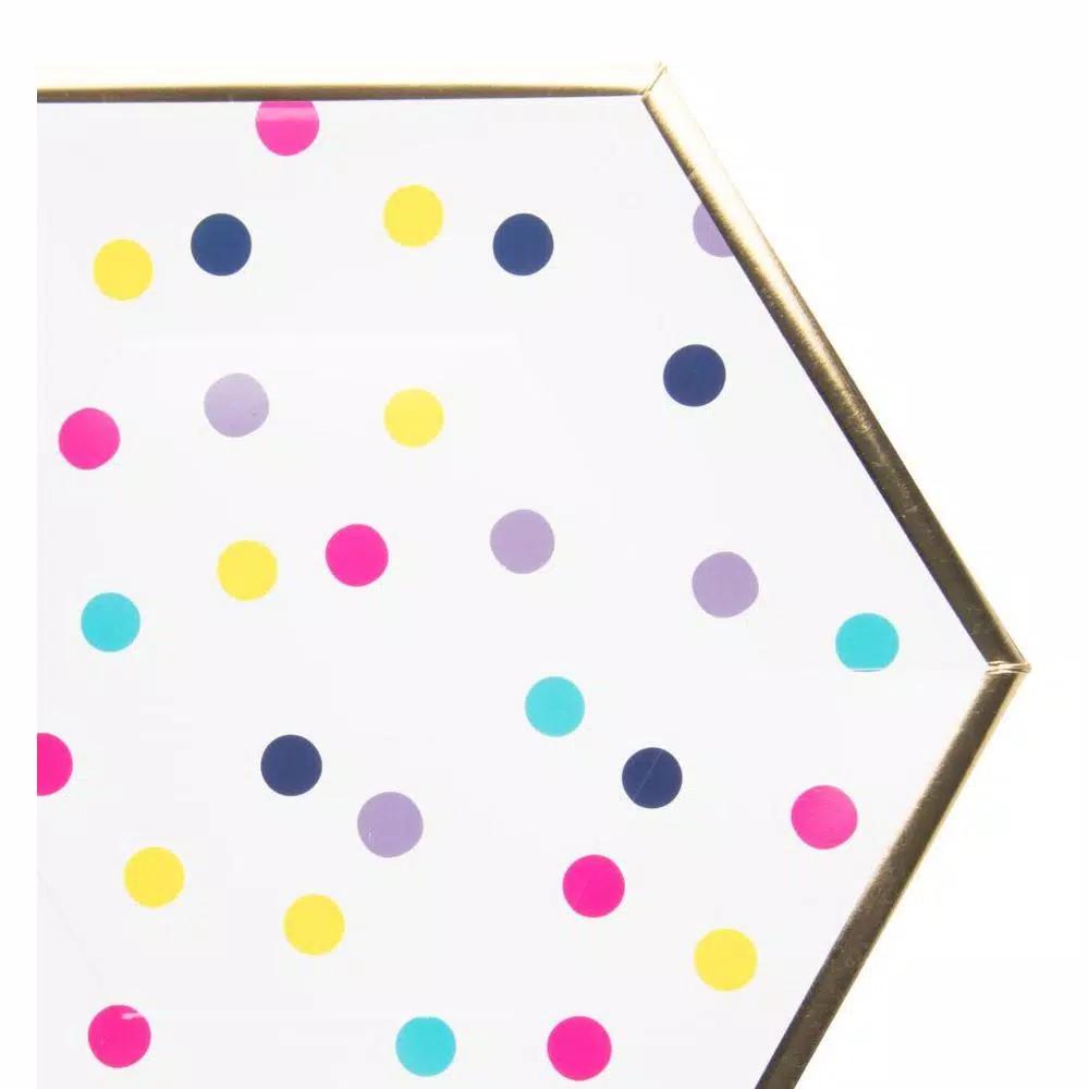 Sugar Plum Party SugarPlum Collection Confetti Hexagon Paper Dinner Plates, 16-Piece Set