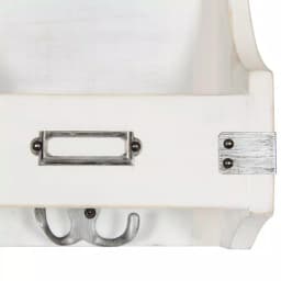 Kate and Laurel Stallard White Multi-Function Chalkboard Memo Board with Hooks and Pockets thumbnail 3