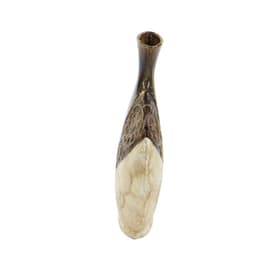 LITTON LANE 14 in. Mediterranean Ceramic and Capiz Shell Urn Vase - Brown and Gold thumbnail 2