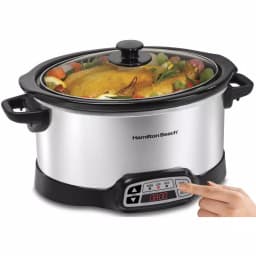 Hamilton Beach 6 Qt. Programmable Silver Slow Cooker with Temperature Controls thumbnail 2