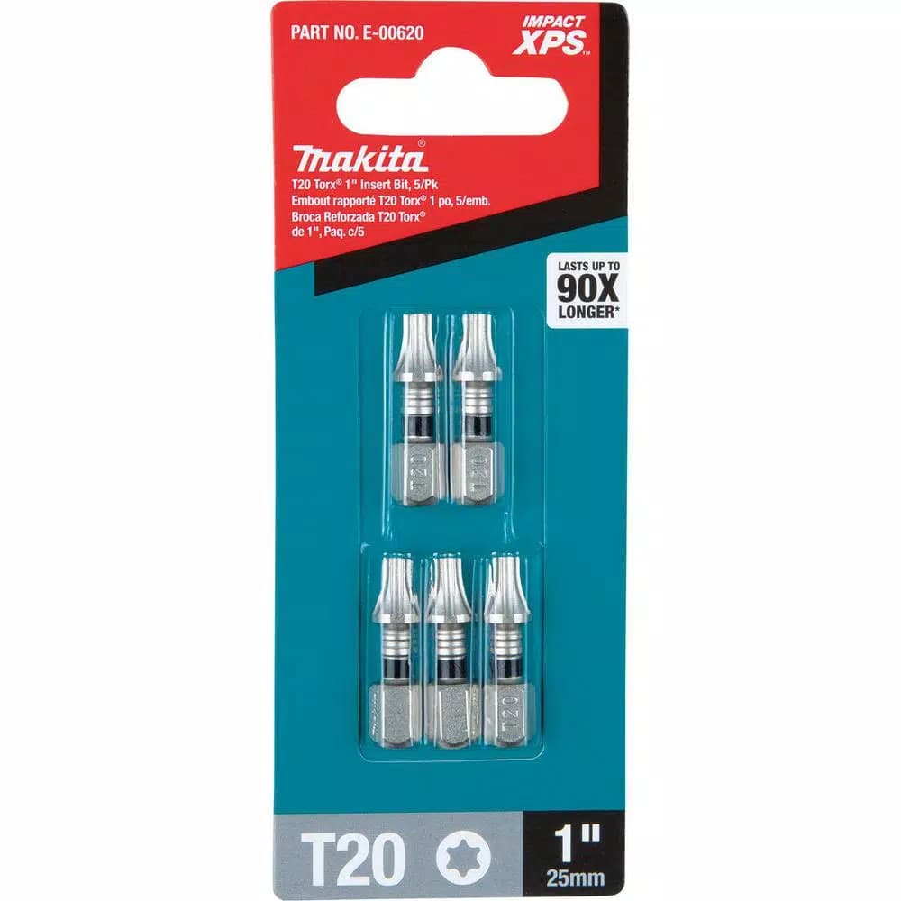 Makita ImpactXPS T20 Torx 1 in. Insert Bits, 5-Pack