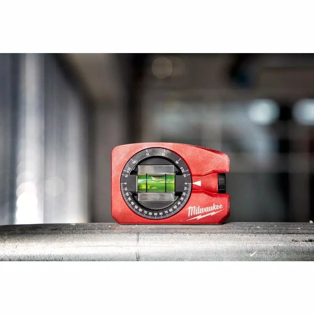 Milwaukee 4 in. Pocket Level with 360° Adjustable Vial and Amplified Rare Earth Magnets