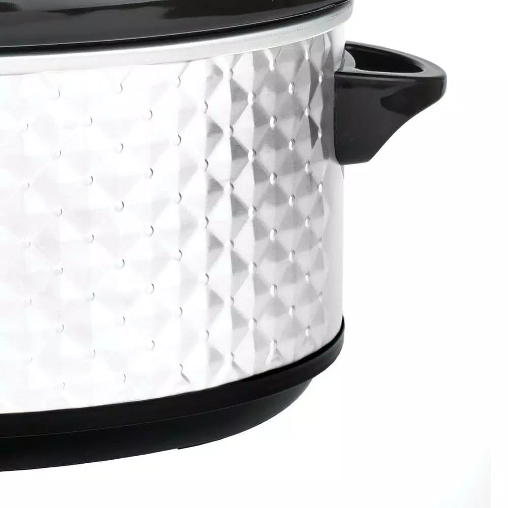 Brentwood Appliances SC-157W 7 Qt. Pearl Slow Cooker with Tempered Glass Lid