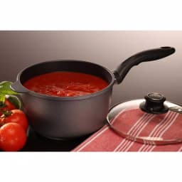 Swiss Diamond Classic Series 3.2 Qt. Cast Aluminum Nonstick Saucepan with Glass Lid, Gray thumbnail 2