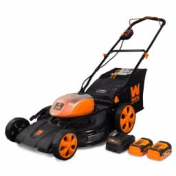 WEN 40V Max Cordless 21 in. 3-in-1 Walk Behind Push Lawn Mower with 2 Batteries and Charger thumbnail 1