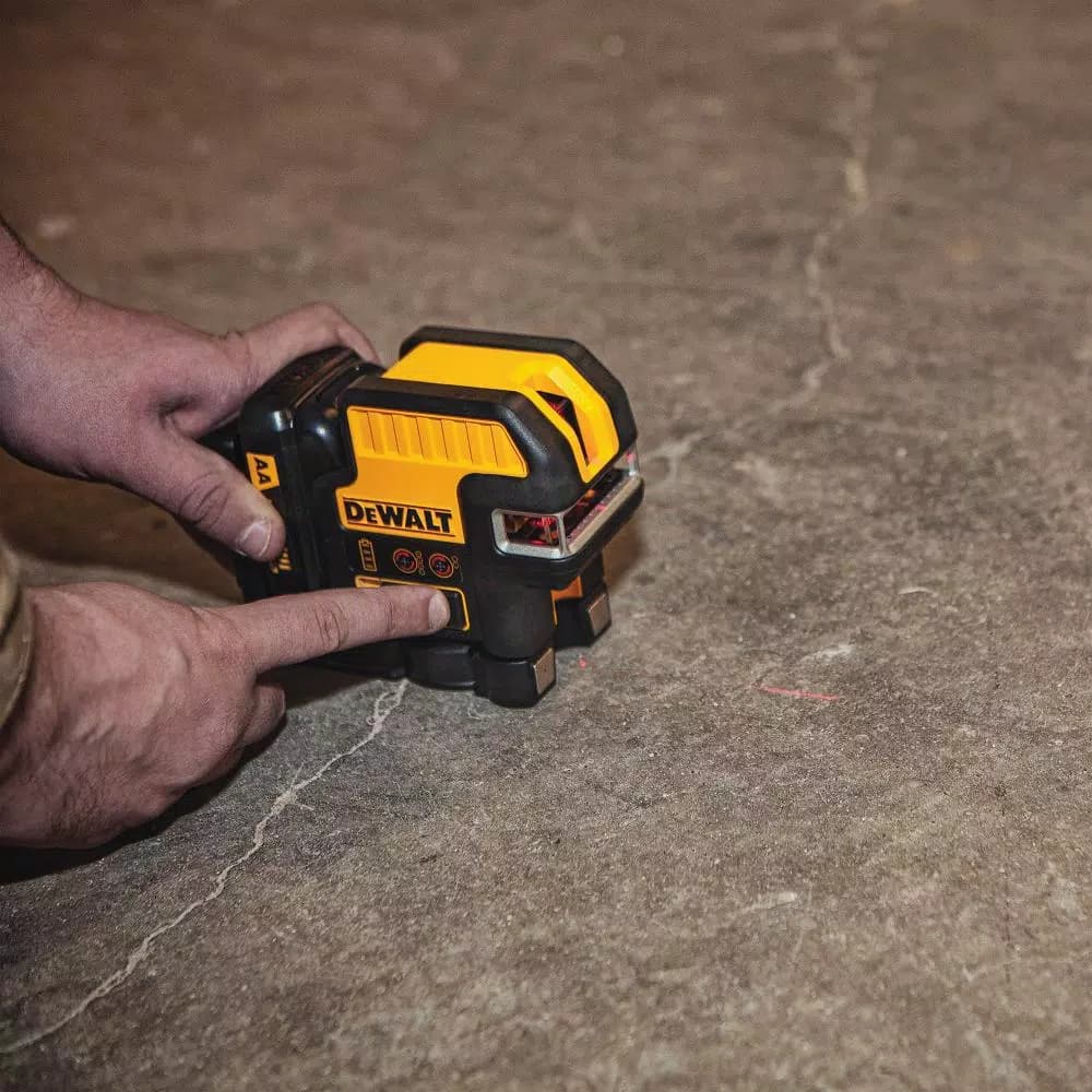DEWALT 12V MAX Red Self-Leveling 2-Spot Cross Line Laser Starter Pack with TSTAK Case
