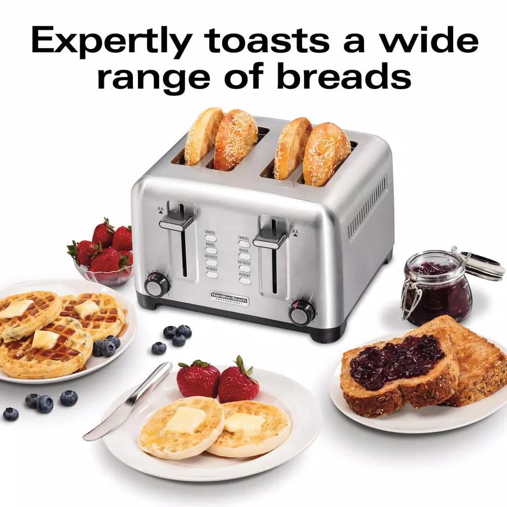 Hamilton Beach Professional 4-Slice Stainless Steel Wide Slot Toaster