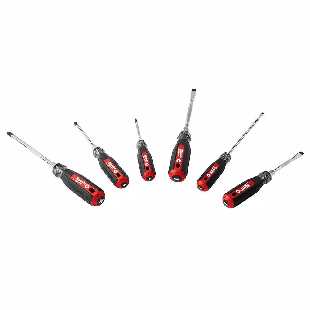 Milwaukee 6-Piece Cushion Grip Screwdriver Set with Hardened Tips