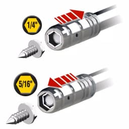 Klein Tools 2-in-1 1.5 in. Hex Head Slide Driver Nut Driver, 1/4 in. and 5/16 in. thumbnail 2