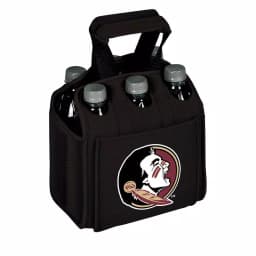 Picnic Time Florida State University Seminoles 6-Bottle Insulated Neoprene Beverage Carrier - Black thumbnail 1