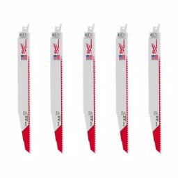 Milwaukee AX 12 in. 5 TPI Wood & Nail-Embedded Wood Reciprocating Saw Blades (5-Pack) thumbnail 1