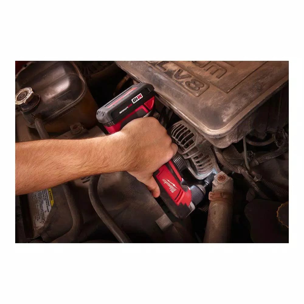 Milwaukee M18 18V Lithium-Ion Cordless 3/8 in. Right Angle Drill Kit with 1.5Ah Battery, Charger, and Hard Case