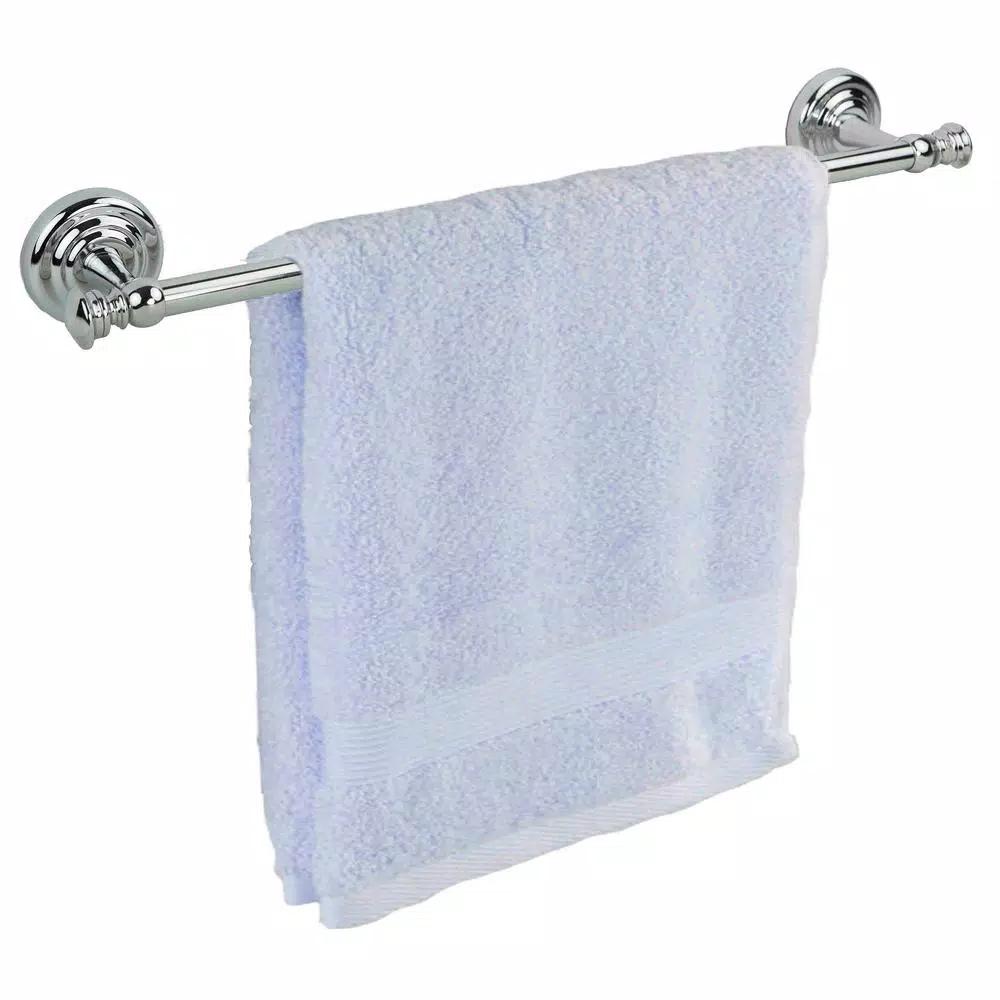 Unbranded Chrome 1-Bar Towel Rack, 20-Inch Wall-Mounted Steel Towel Bar