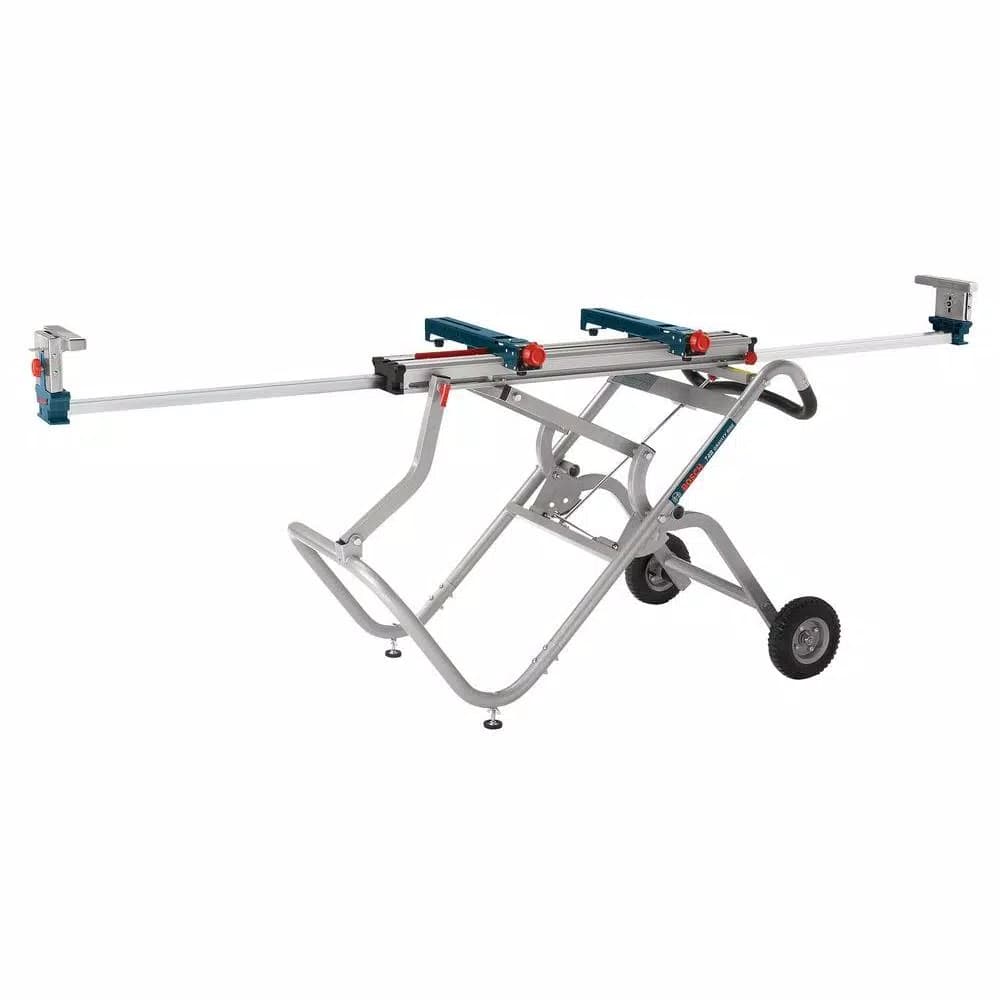 Bosch T4B Gravity Rise Miter Saw Stand with Wheels and Rapid-Release Mounts