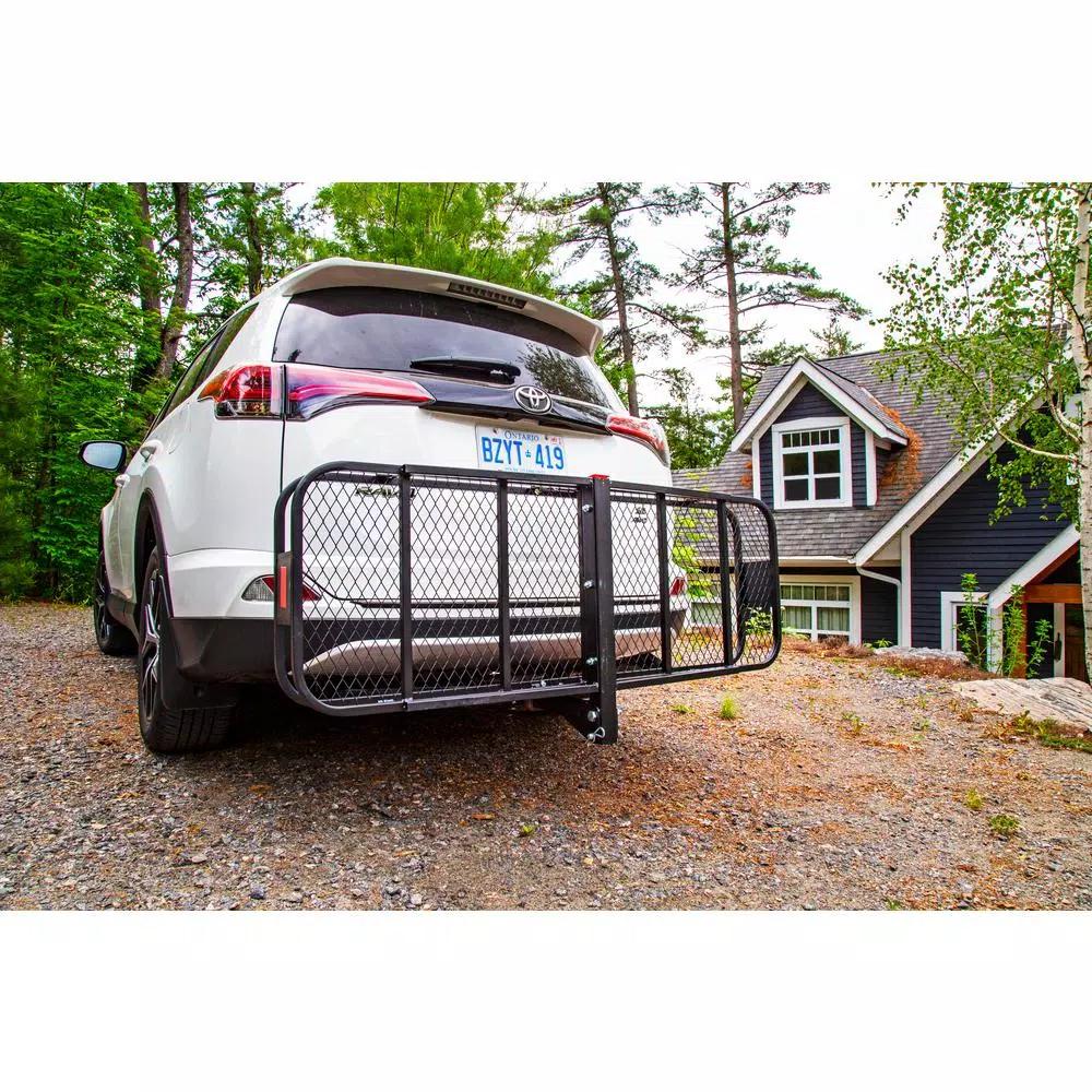 Detail K2 500 lb. Capacity 60 in. x 20 in. Steel Folding Hitch Cargo Carrier for 2 in. Receiver