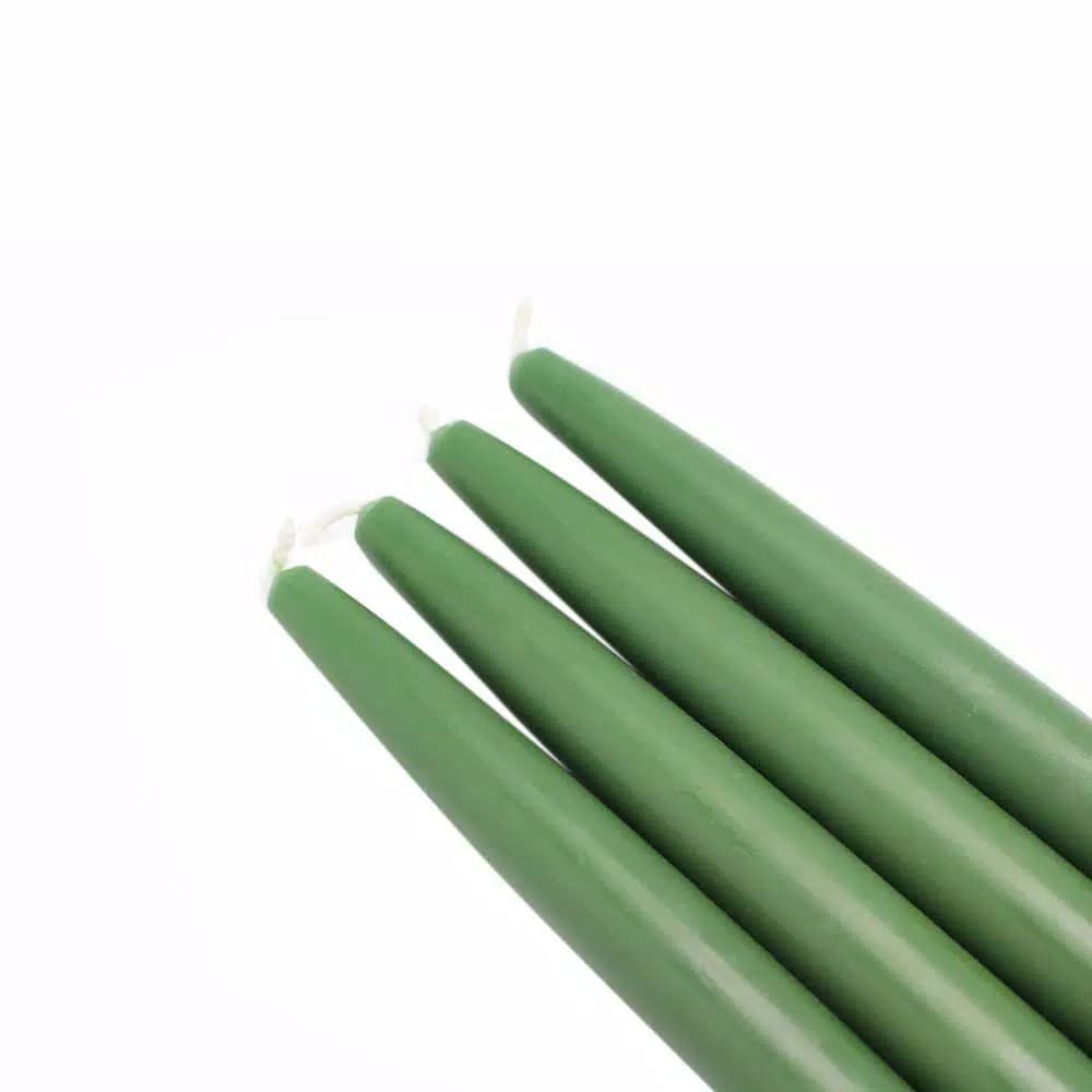Zest Candle 6 in. Hunter Green Taper Candles, Set of 12