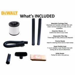 DEWALT 4 Gal. Poly Wet/Dry Vacuum with 5 Peak HP Motor and 20 ft. Power Cord thumbnail 3