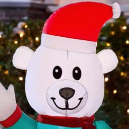 Home Accents Holiday Airblown Inflatables 6.5 ft LED Snowman, Polar Bear, and Penguin Christmas Inflatable thumbnail 5