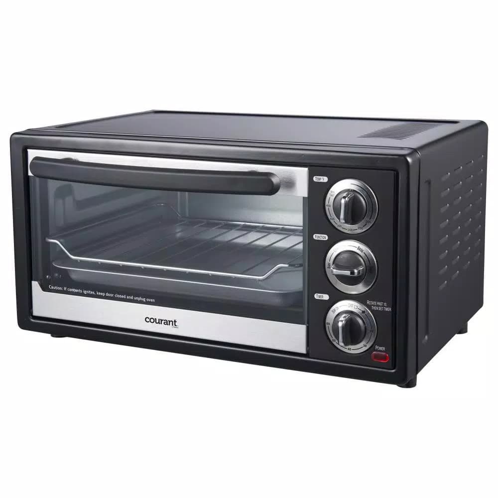 Courant 6-Slice Black Convection and Broil Toaster Oven