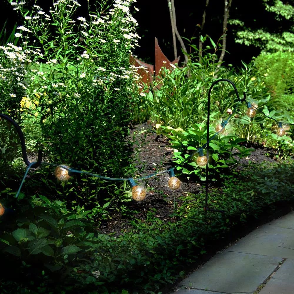 LUMABASE 25 ft. 25-Light Gold Mercury Globe String Lights, Weather Resistant Incandescent Decor