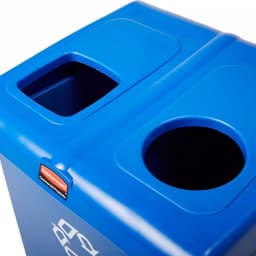 Rubbermaid Commercial Products 46 Gal. 2-Stream Glutton Recycling Station - High-Capacity Indoor/Outdoor Recycling Bin thumbnail 5