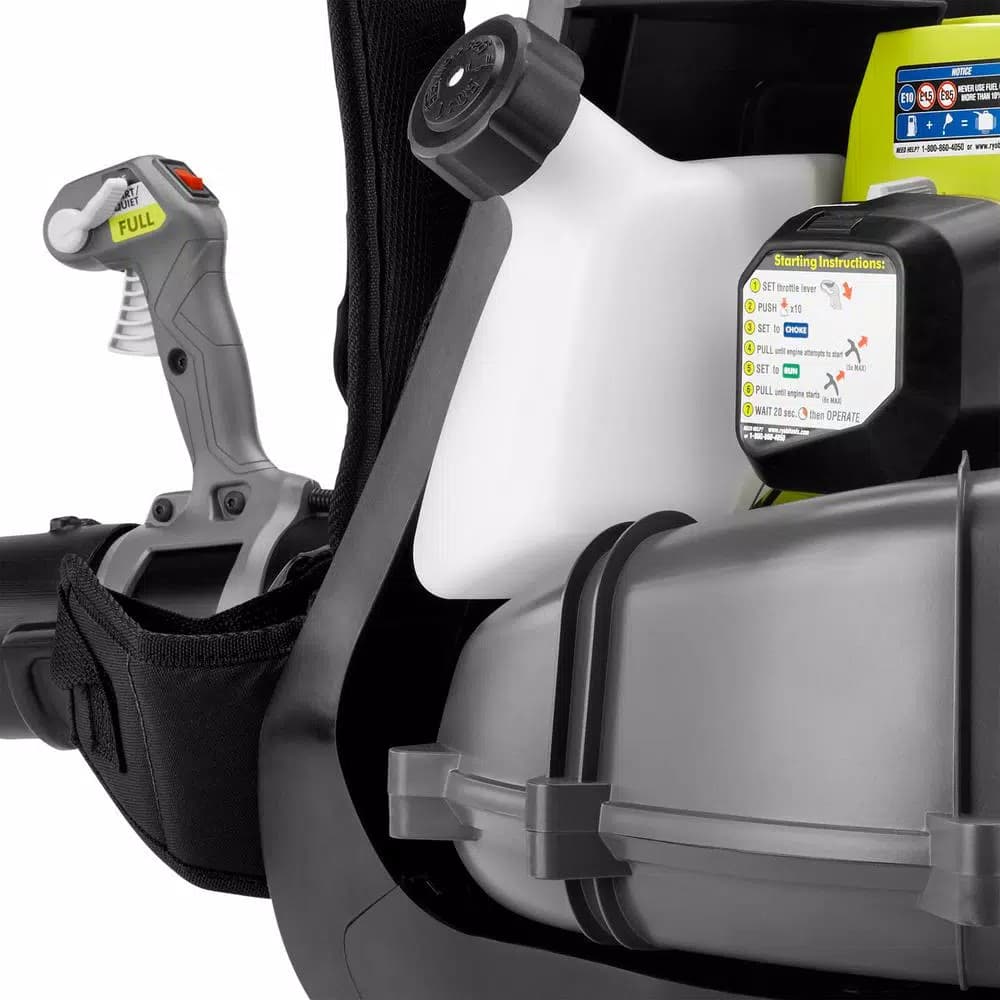 RYOBI 38cc Gas Backpack Leaf Blower, 760 CFM, 175 MPH, 2-Cycle