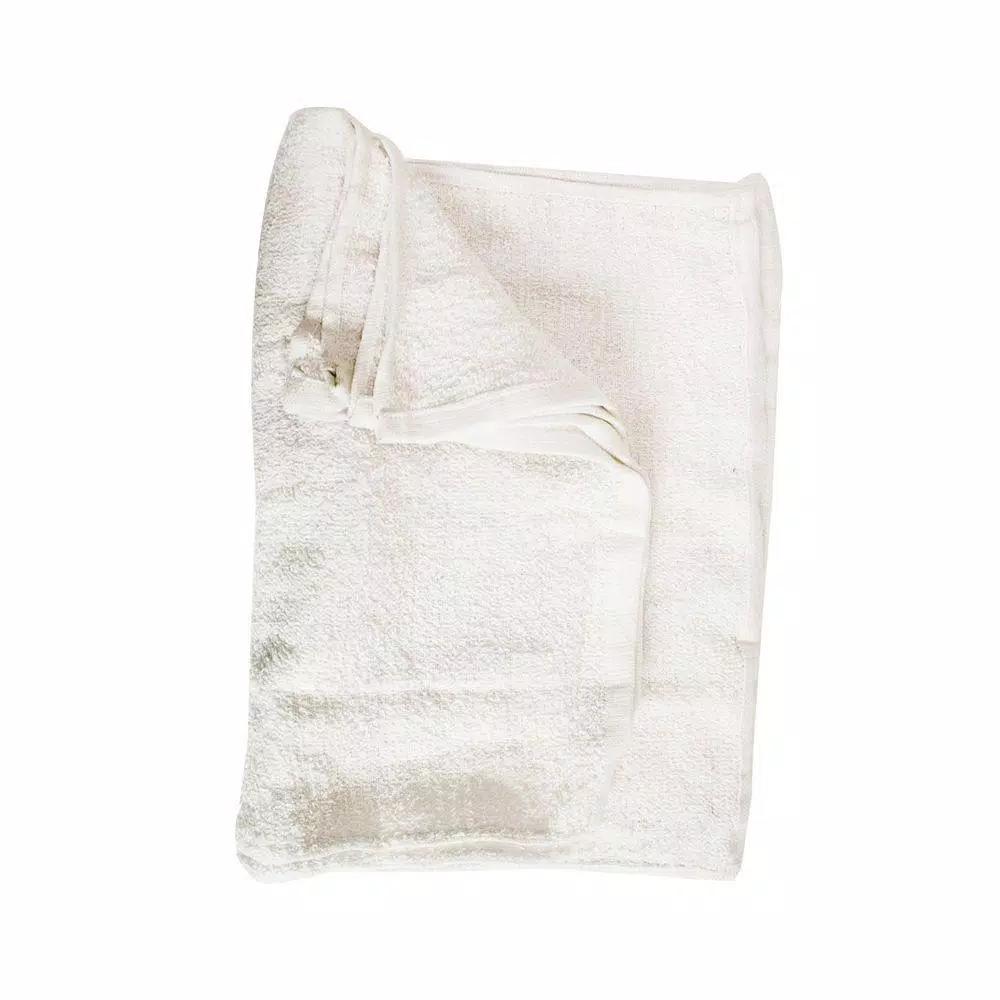 HDX Multi-Purpose Cotton Blend Terry Cloth Towels, 14 in. x 17 in., White (60-Pack)
