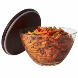 Libbey Urban Story XXL Glass Serving Bowl with Wood Lid, 173 oz Clear thumbnail 3