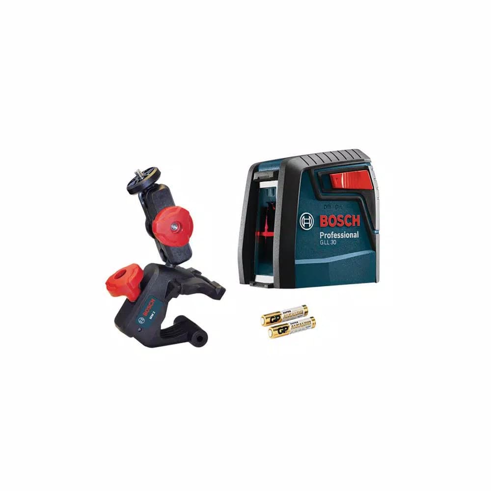 Bosch GLL30-RT Factory Reconditioned Self-Leveling Cross-Line Laser Level Kit, 30 ft.