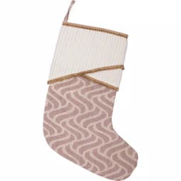 VHC Brands Magdalene Mauve Purple & Gold Metallic Jacquard Christmas Stocking, 15 in. thumbnail 1