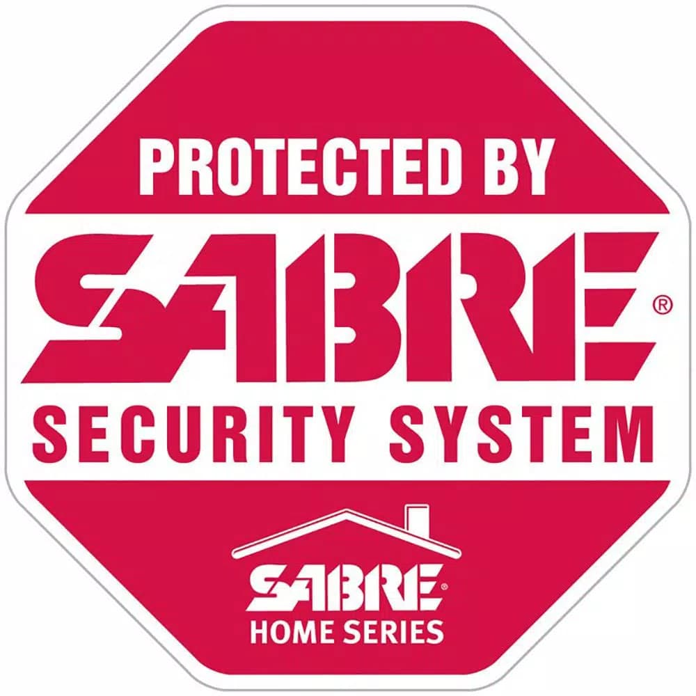 SABRE Security Decals (5-Pack) - Red Stop Sign Warning Signs for Home and Commercial Use