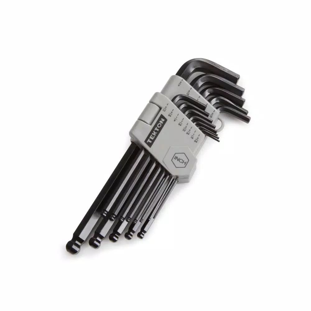 TEKTON 13-Piece Long Arm Ball End Hex Key Wrench Set, SAE Inch Sizes