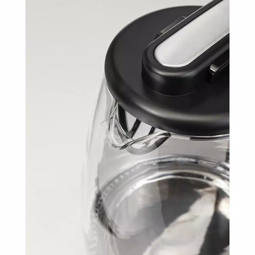 Hamilton Beach 1.7 Liter Glass Electric Kettle, 1500W Rapid Boil with Blue Illumination